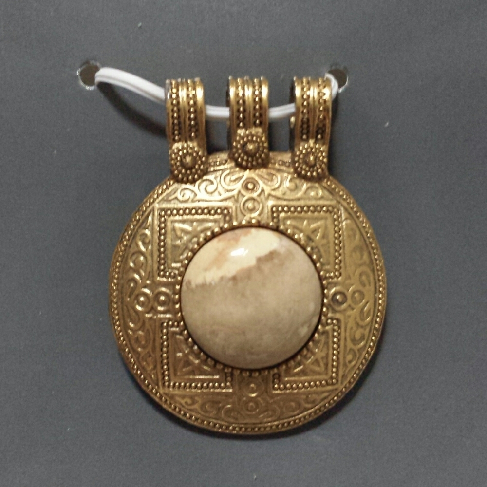 Cream stone pendant